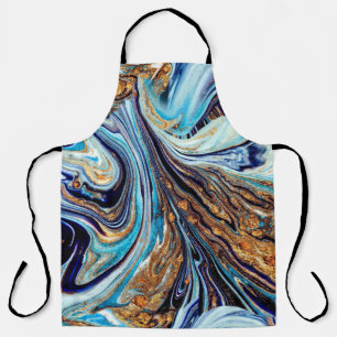 Persian Blue Agate: Oriental Luxurious Texture Apron