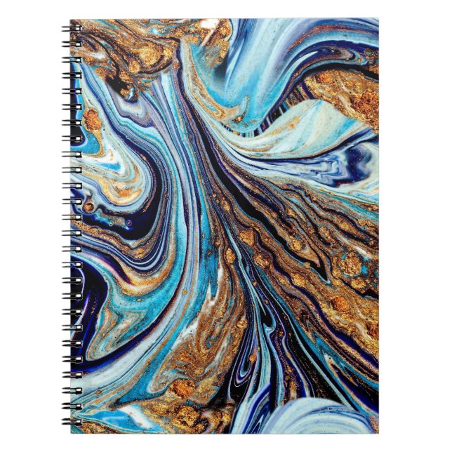 Persian Blue Agate: Oriental Luxurious Texture Notebook (Front)