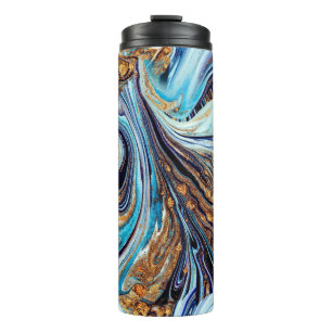 Persian Blue Agate: Oriental Luxurious Texture Thermal Tumbler