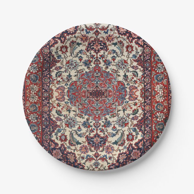 Persian Blue Creme  Paper Plate (Front)
