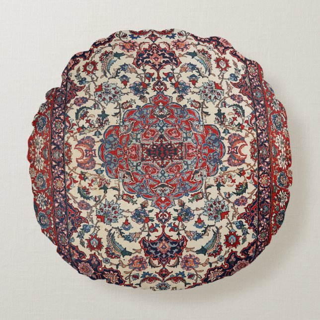 Persian Blue Creme  Round Cushion (Front)