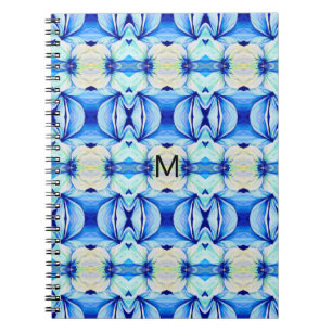 Persian Blue Pattern with Geometrical Shapes Notebook