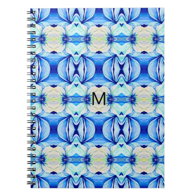 Persian Blue Pattern with Geometrical Shapes Notebook (Front)