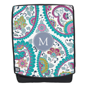 Persian Boteh Paisley Pattern Monogram Backpack