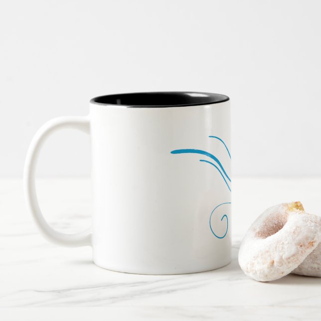 Persian Calligraphy (RUMI) Two-Tone Coffee Mug (With Donut)