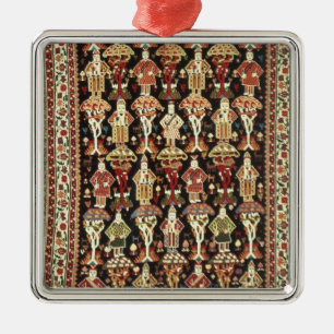 Persian carpet, 19th-20th century metal ornament