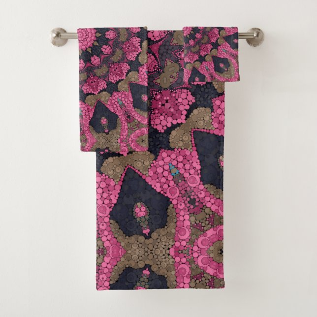 Persian carpet bath towel set (Insitu)