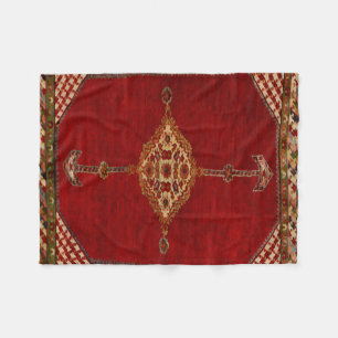 Persian carpet -bold design fleece blanket