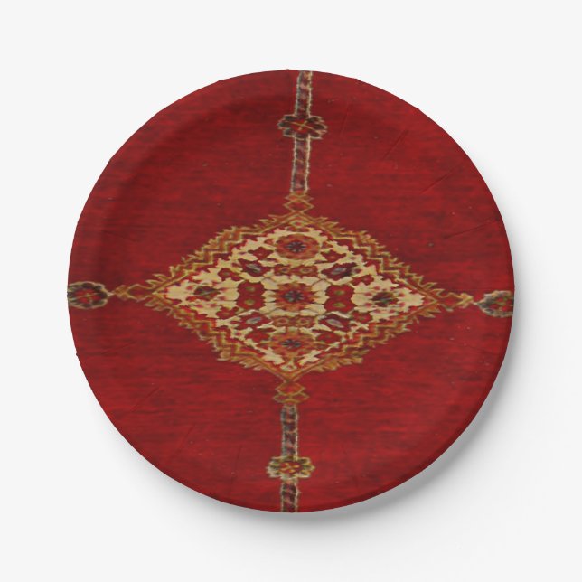 Persian carpet -bold design paper plate (Front)