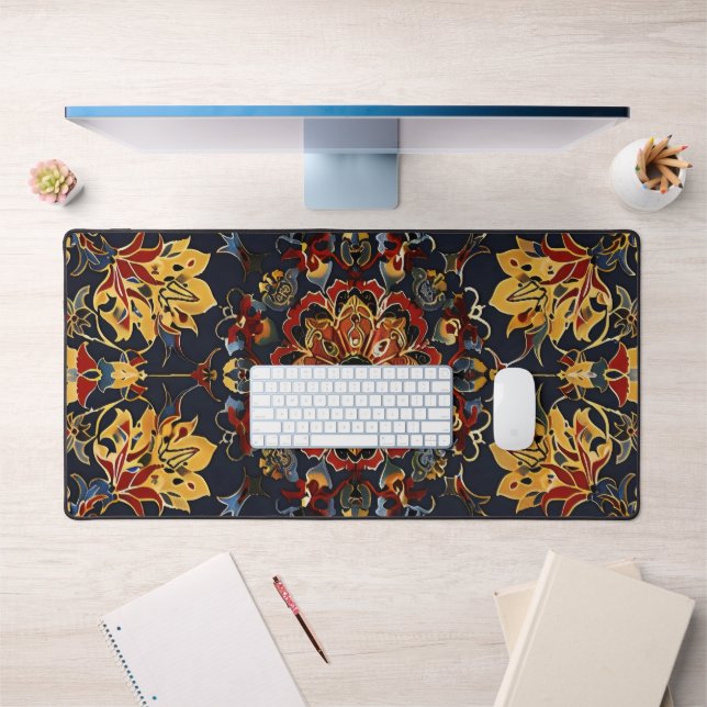 Persian Carpet Classic Gold Desk Mat (Office 1)