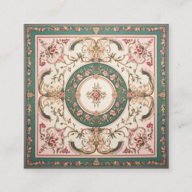 Persian Carpet Cleaning Square Business Card (Front)