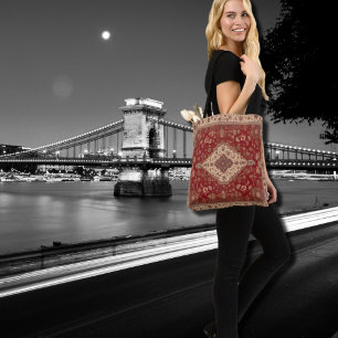 Persian carpet look design tote bag