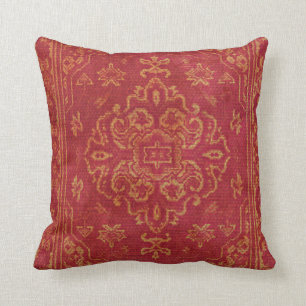 Persian carpet look in orange cushion