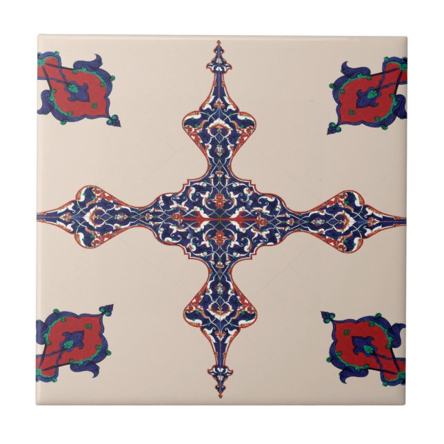 Persian Carpet motif Ceramic Tile (Front)