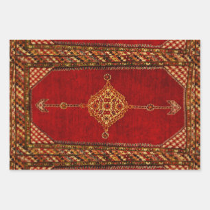 Persian carpet pattern  wrapping paper sheet