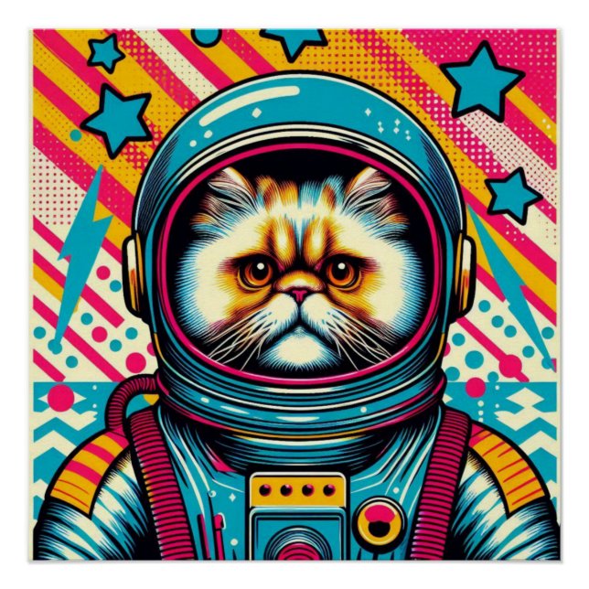 PERSIAN CAT-ASTRONAUT 4 POSTER (Front)