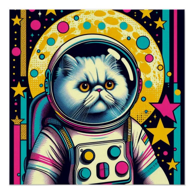 PERSIAN CAT-ASTRONAUT 5 POSTER (Front)