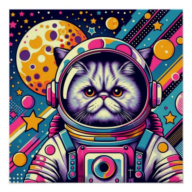 PERSIAN CAT-ASTRONAUT 8 POSTER (Front)