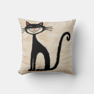 Persian Cat Black and White Kilim Cushions