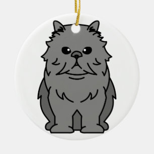 Persian Cat Cartoon Ceramic Tree Decoration