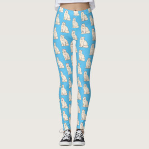 Persian cat cartoon illustration leggings