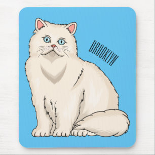 Persian cat cartoon illustration mouse pad