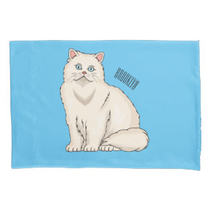 Persian cat cartoon illustration pillowcase
