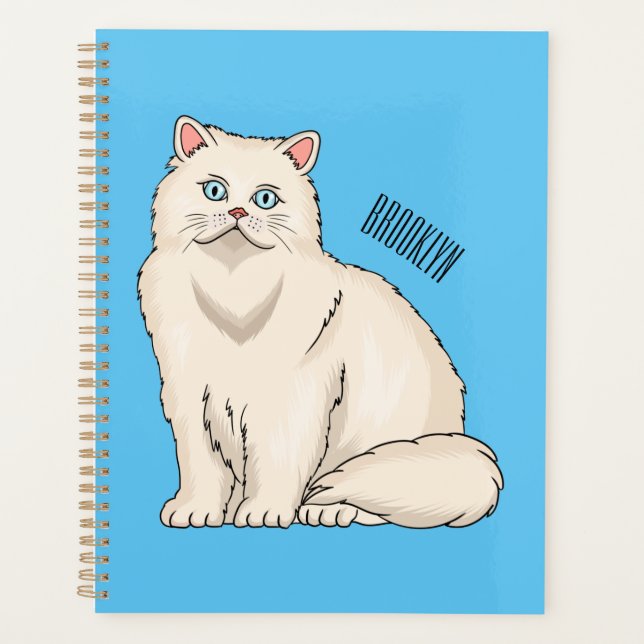 Persian cat cartoon illustration planner (Front)