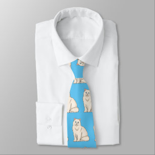 Persian cat cartoon illustration tie
