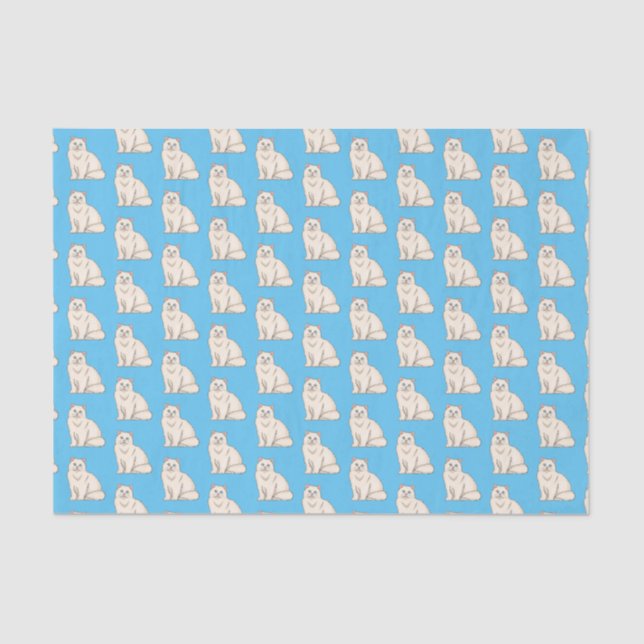 Persian cat cartoon illustration  tissue paper (Front)