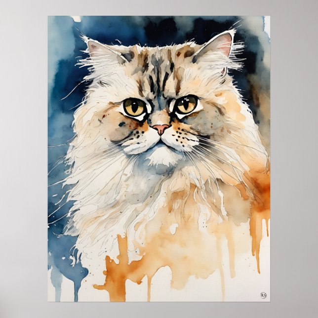 Persian Cat - Cat Art Print (Front)