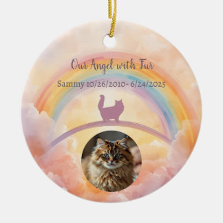 Persian Cat Ceramic Pet Memorial Ornament