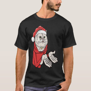 Persian Cat Christmas Tree Cat Xmas Santa T-Shirt