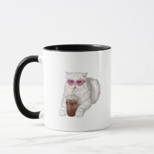 Persian Cat Comfort Colours Shirt, Iced Coffee Cat Mug