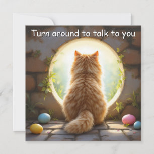 Persian cat - Easter Holiday Card