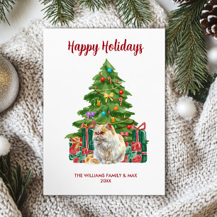 Persian Cat Family Christmas Holiday Card