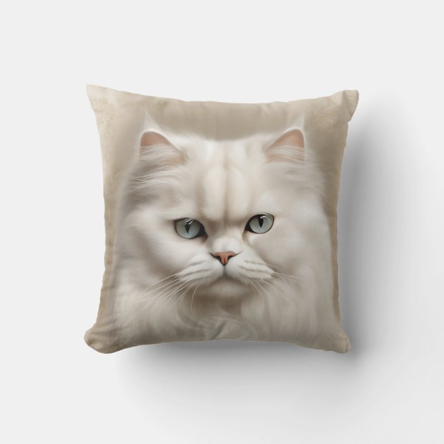 Persian Cat Feline Elegant Cushion (Front)
