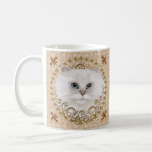Persian Cat Fleur De Lis Mug