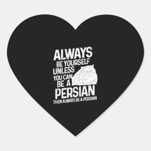 Persian Cat gift Heart Sticker