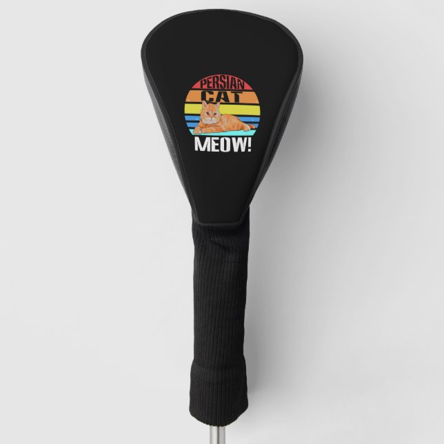Persian Cat   Golf Head Cover (Front)