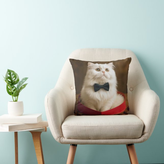 Persian Cat In a Heart Candy Box Cushion (Chair)