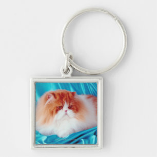 Persian cat key ring