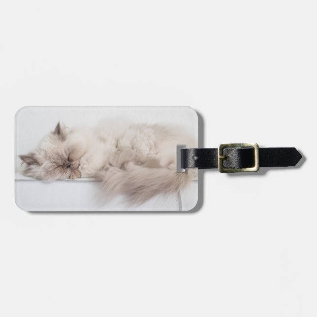 Persian Cat Luggage Tag (Front Horizontal)