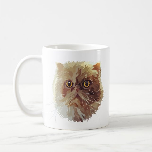 Persian Cat Mug - Orange Cat (Left)