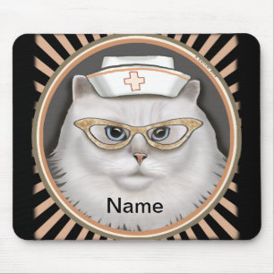 Persian Cat Nurse Mouse Pad