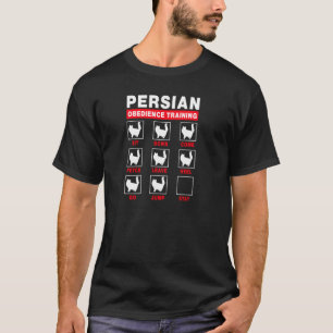 Persian Cat Obedience Training Funny Kitten Lover  T-Shirt