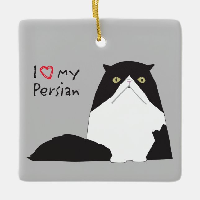 Persian Cat Ornament (Front)