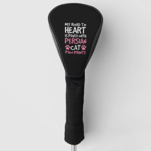 Persian Cat Paw Paws Prints Heart Golf Head Cover