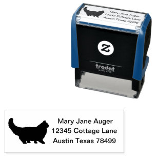 Persian Cat Personalised  Self-inking Stamp