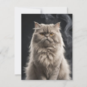 Persian Cat Pet Animal Elegant Dramatic Portrait  Card